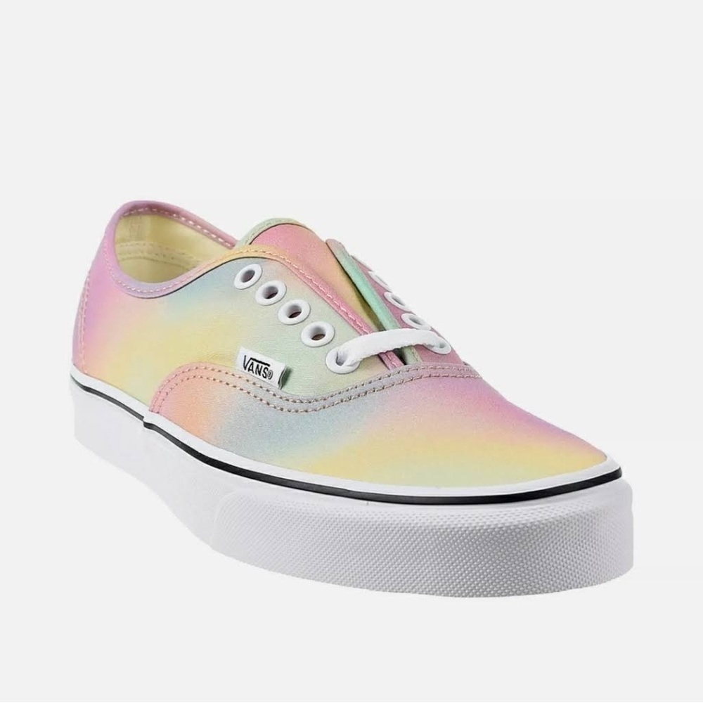 Vans Pastel Rainbow Canvas Sneakers - Pink, Yellow, Green, Blue